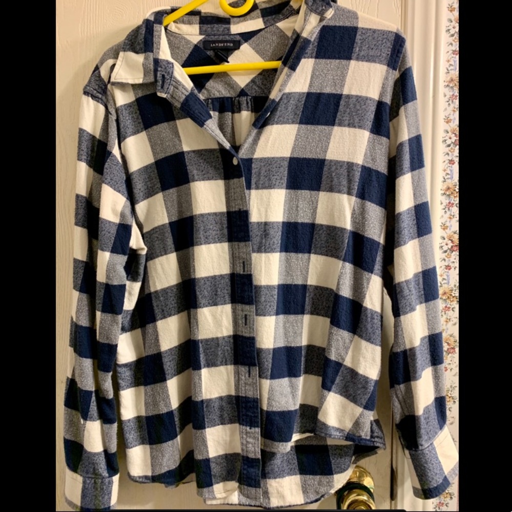 Lands end women’s flannel shirt
